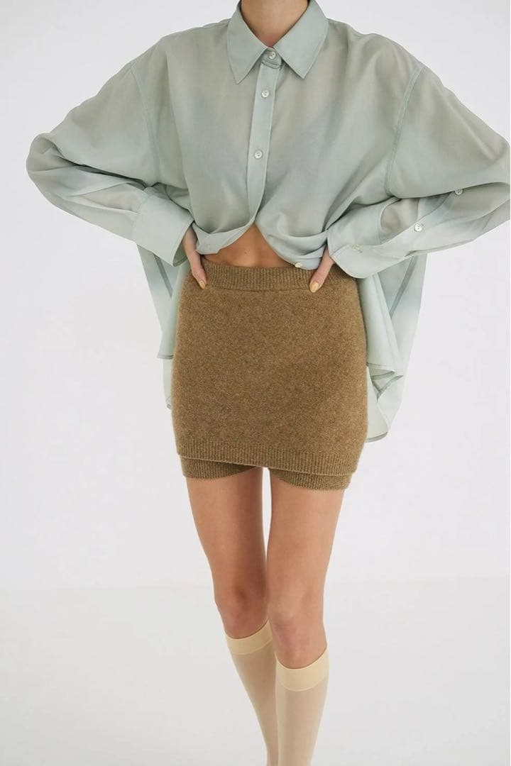 スカート CLANE PANTS LAYERED YAK MINISKIRT