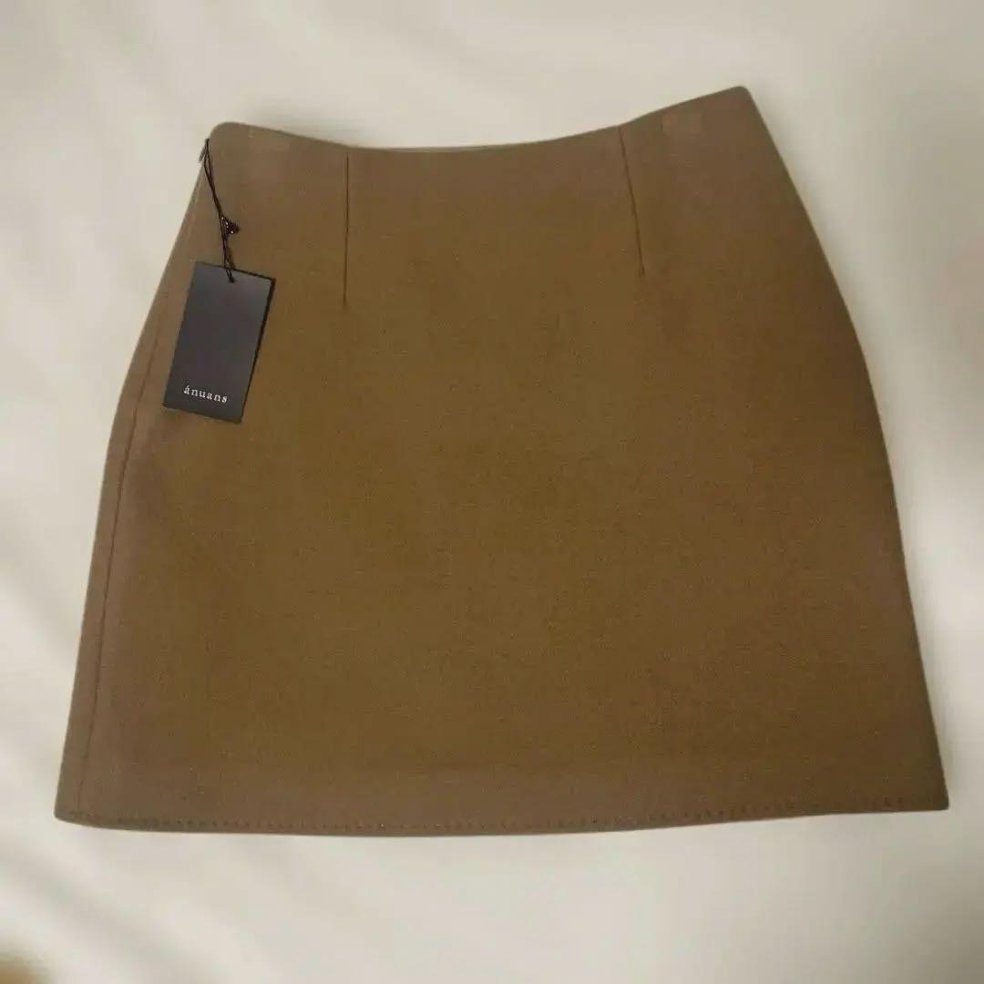 新品タグ付❤️ anuans アニュアンス リバーウールミニスカート　CAMEL