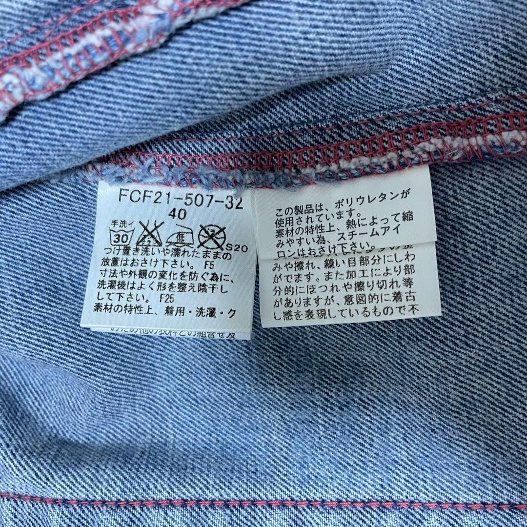 BURBERRY BLUELABEL ノバチェック デニムジャケット 刺繍 40