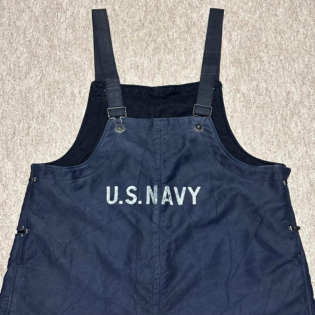 USNAVY デッキパンツ フック 紺 美品 オリジナル 大戦 WW2 40s