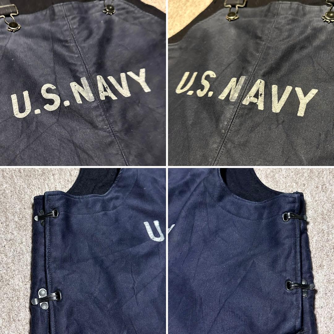 USNAVY デッキパンツ フック 紺 美品 オリジナル 大戦 WW2 40s