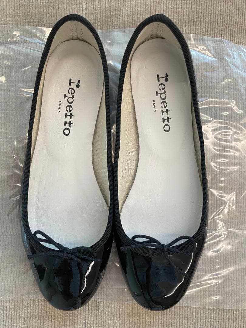 Repetto バレエシューズ エナメル 371/2 黒