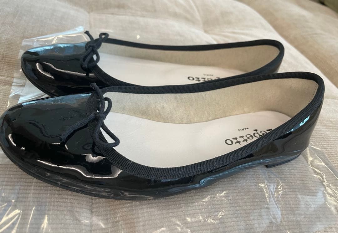 Repetto バレエシューズ エナメル 371/2 黒