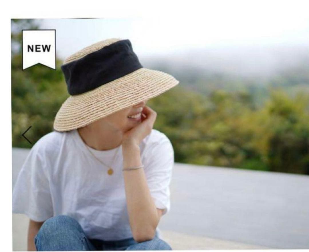 THE ９SHOP 鈴木六夏　サマーハット　ラフィアハット