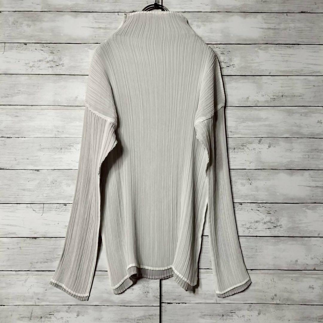 イッセイミヤケプリーツプリーズ シフォン 長袖カットソー リバーシブル 二重生地