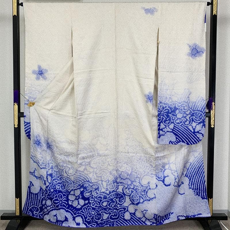 507z25☆中振袖 総絞り 天洋高級着物☆しつけ付美品 成人式結婚式 十三参り