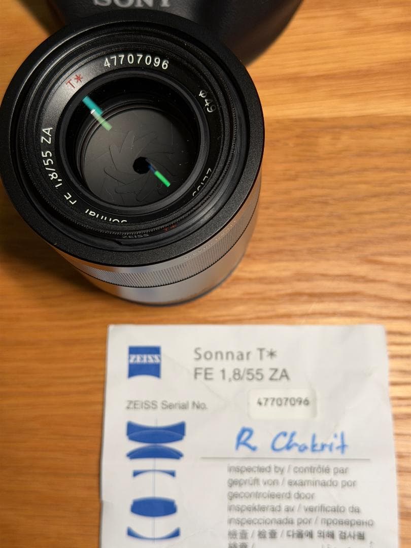 Sony FE 55mm f/1.8 ZA レンズ + Zeiss T* MC