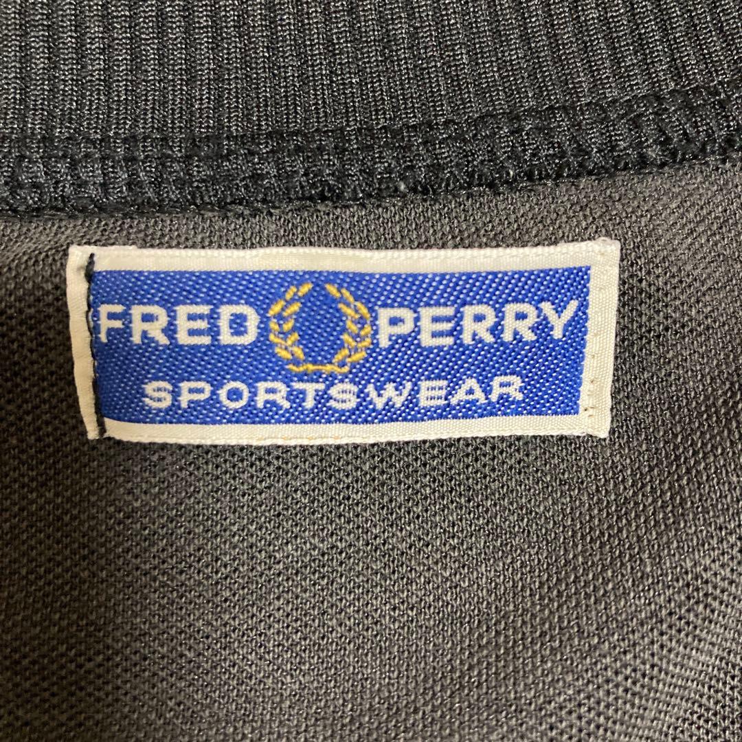 FRED PERRY トラックジャケット月桂樹サイドラインブラックM