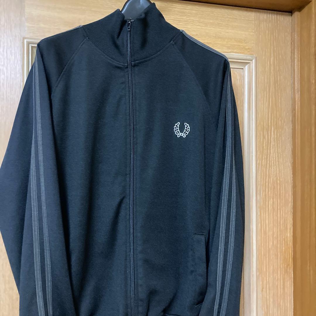 FRED PERRY トラックジャケット月桂樹サイドラインブラックM