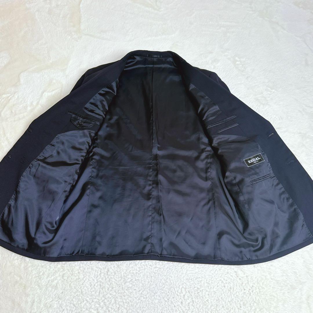希少サイズ✨【REGAL】リーガル スーツ セットアップ 3点 ネイビー
