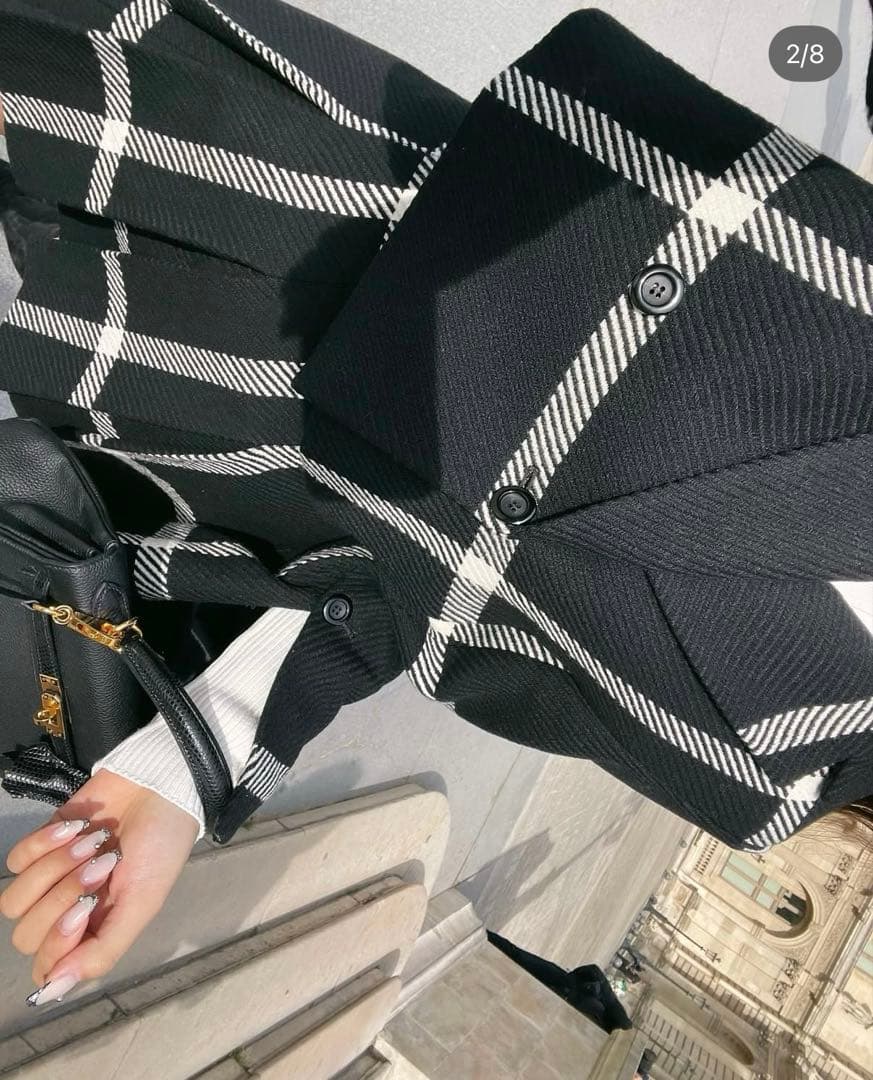 【sheller】チェック柄スカートキュロット