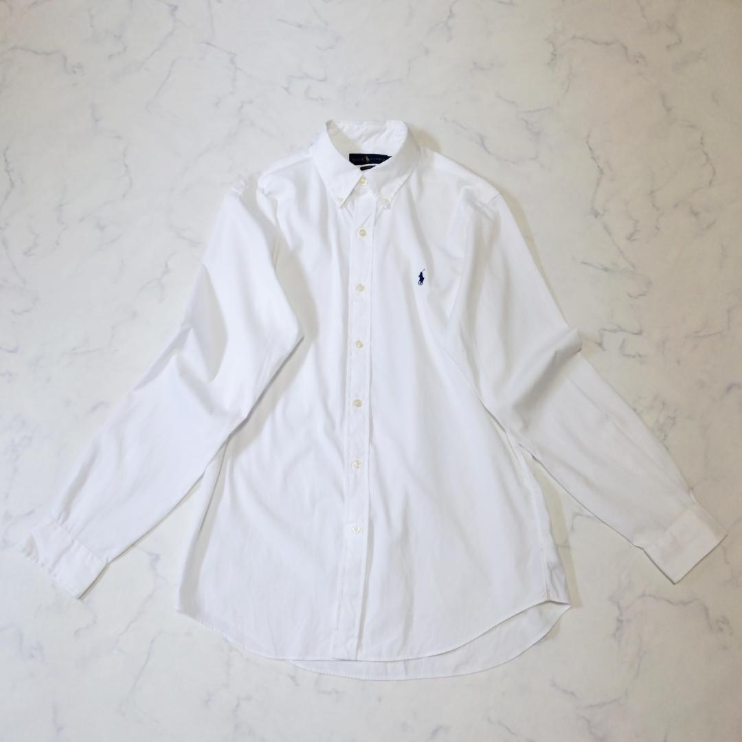 ラルフローレン クラシックフィット BDシャツ M 白 ポニー刺繍
