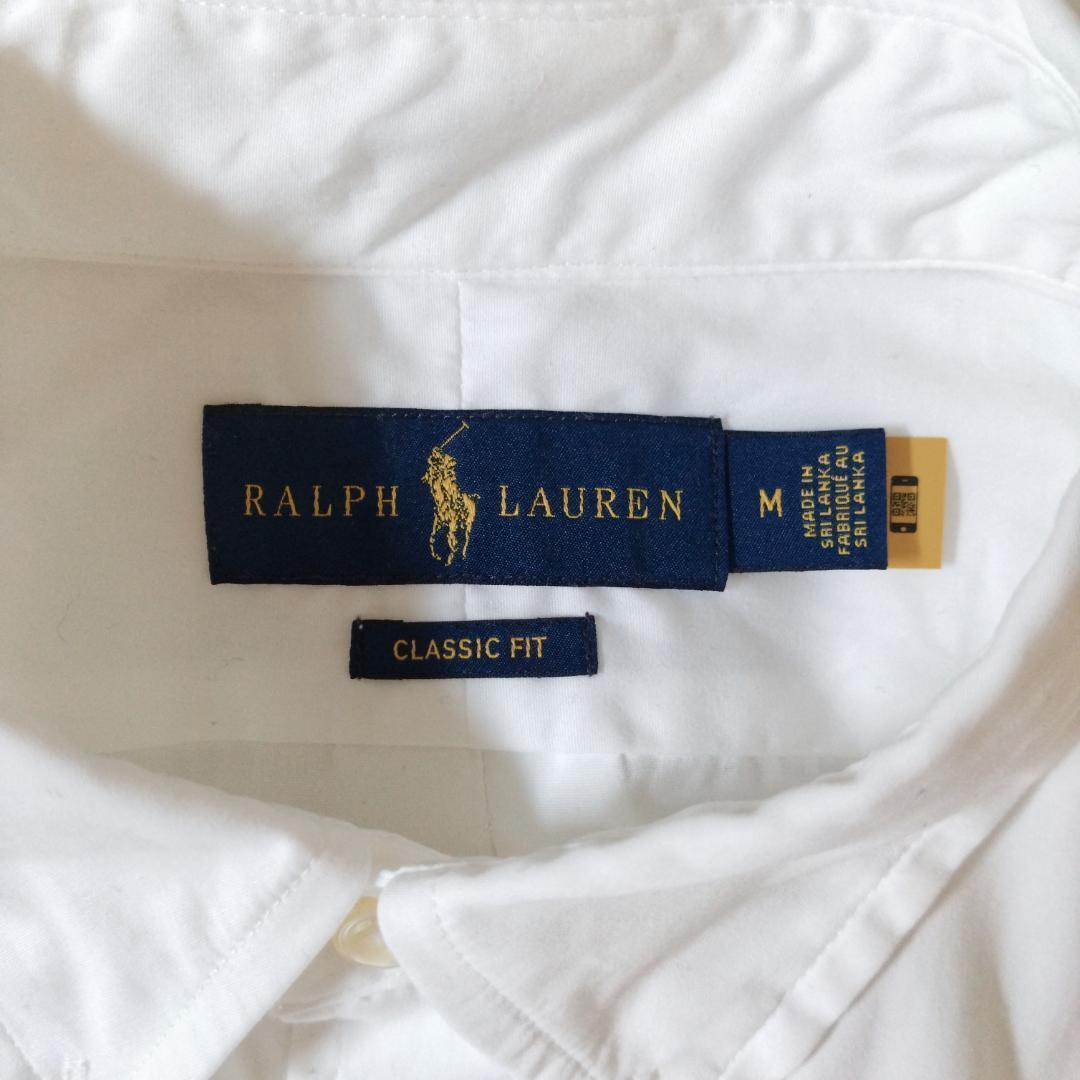 ラルフローレン クラシックフィット BDシャツ M 白 ポニー刺繍