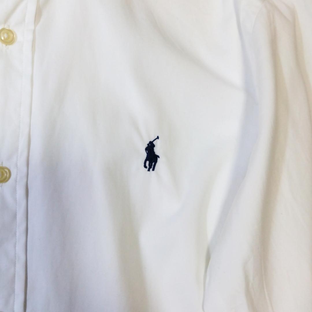 ラルフローレン クラシックフィット BDシャツ M 白 ポニー刺繍
