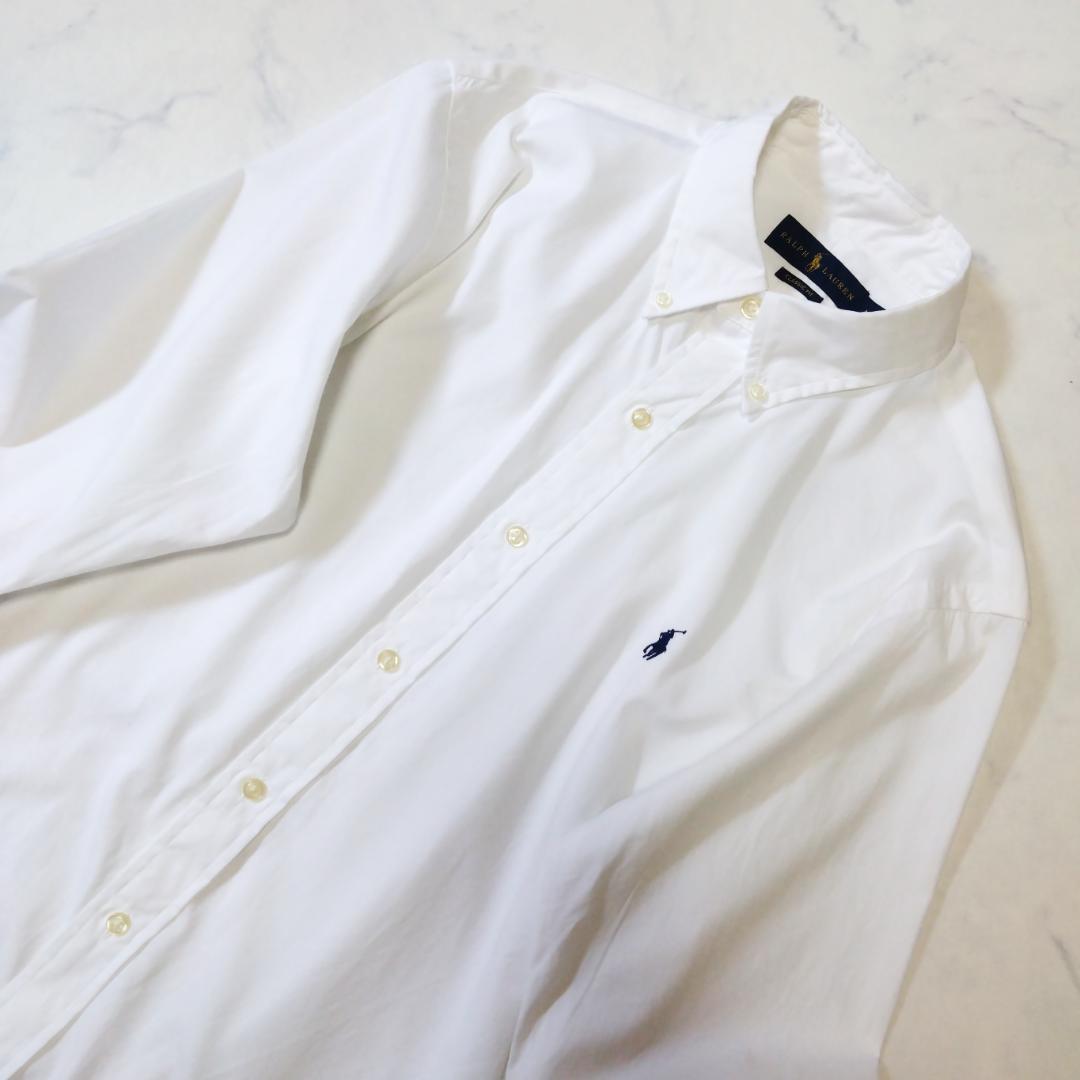 ラルフローレン クラシックフィット BDシャツ M 白 ポニー刺繍