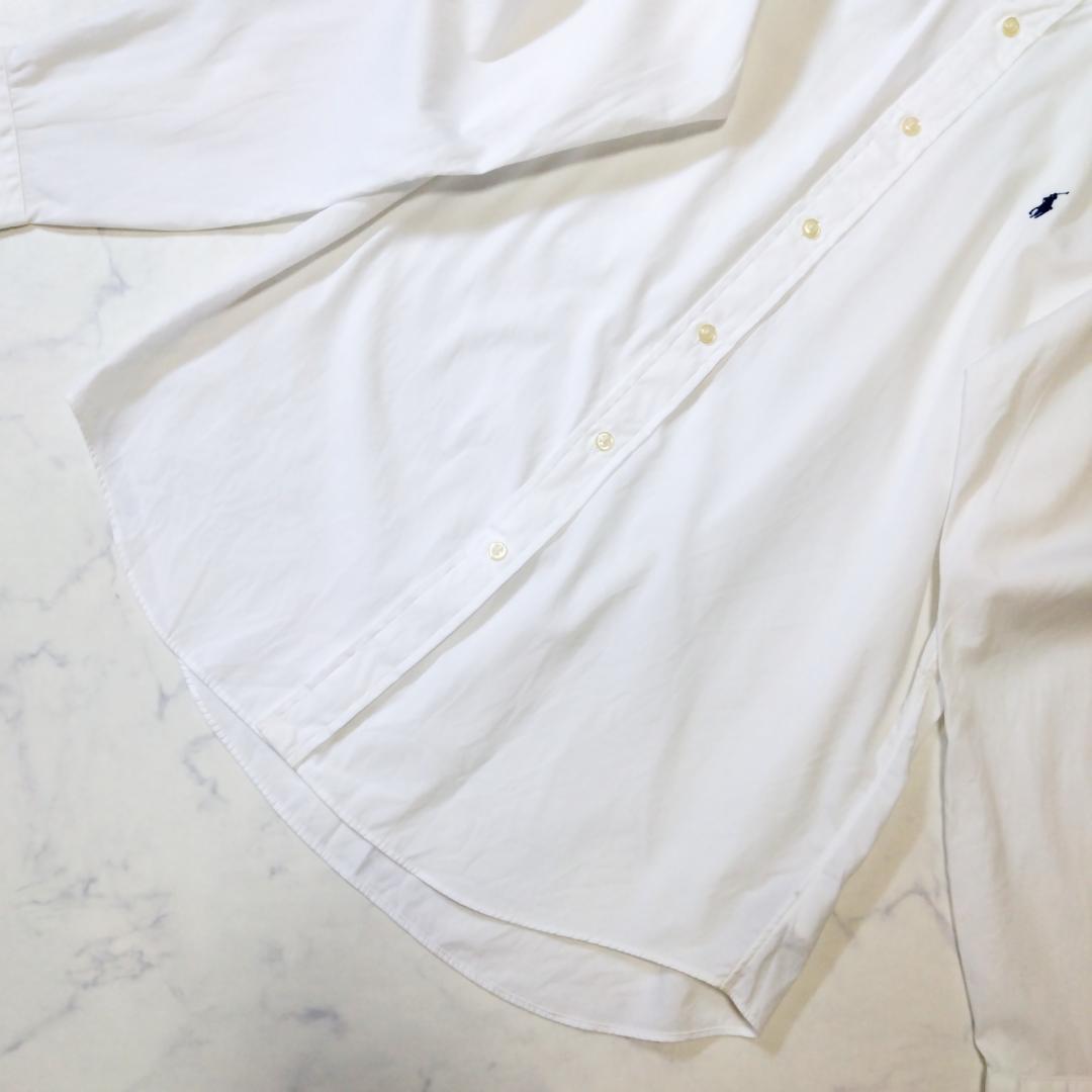 ラルフローレン クラシックフィット BDシャツ M 白 ポニー刺繍