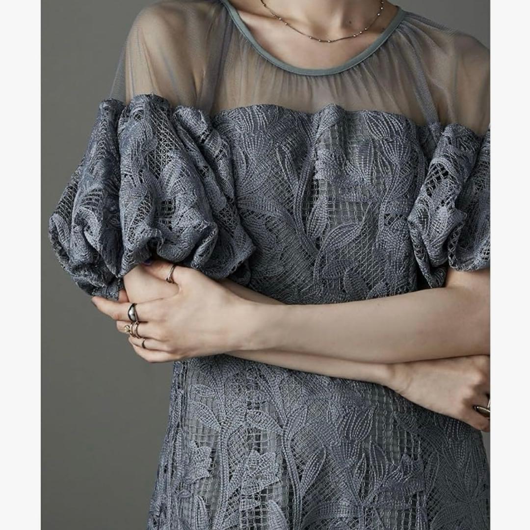 【美品】etoll. エトル　パフオフショルダーレースドレス