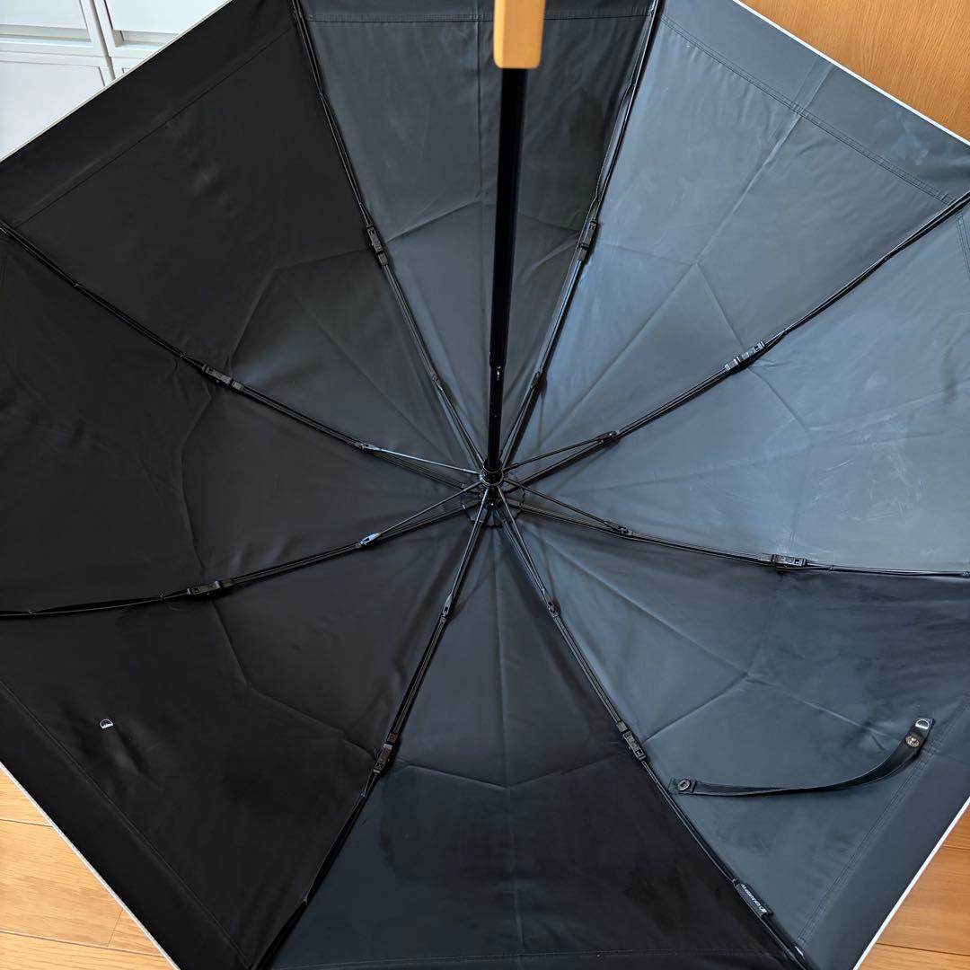 サンバリア100折りたたみ日傘　2段折　コンビmokuブルー