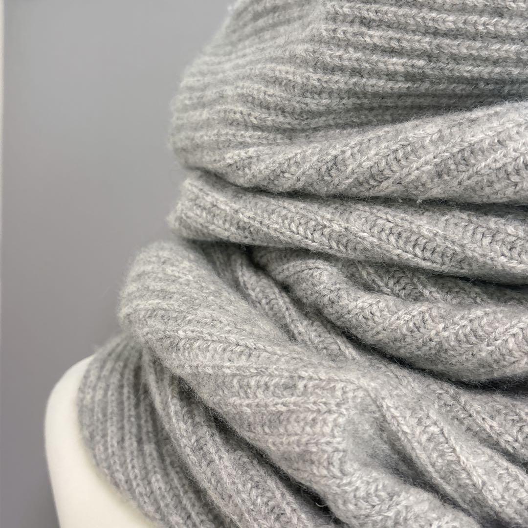 Joseph ジョゼフ　カシミヤ100%　ボリュームリブスヌード　ライトグレー