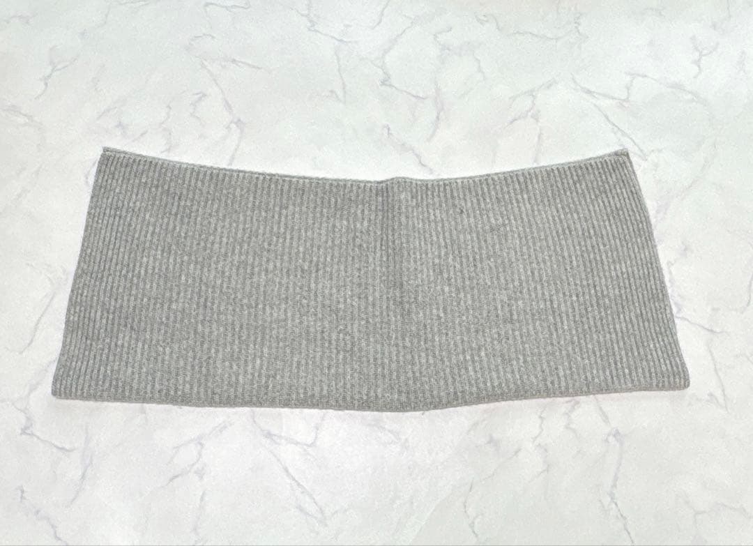 Joseph ジョゼフ　カシミヤ100%　ボリュームリブスヌード　ライトグレー