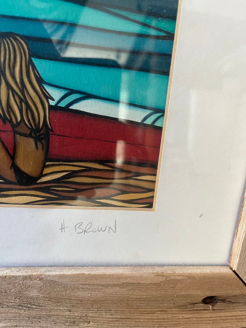 【直筆サイン入】ヘザーブラウン 正規フレーム　絵画