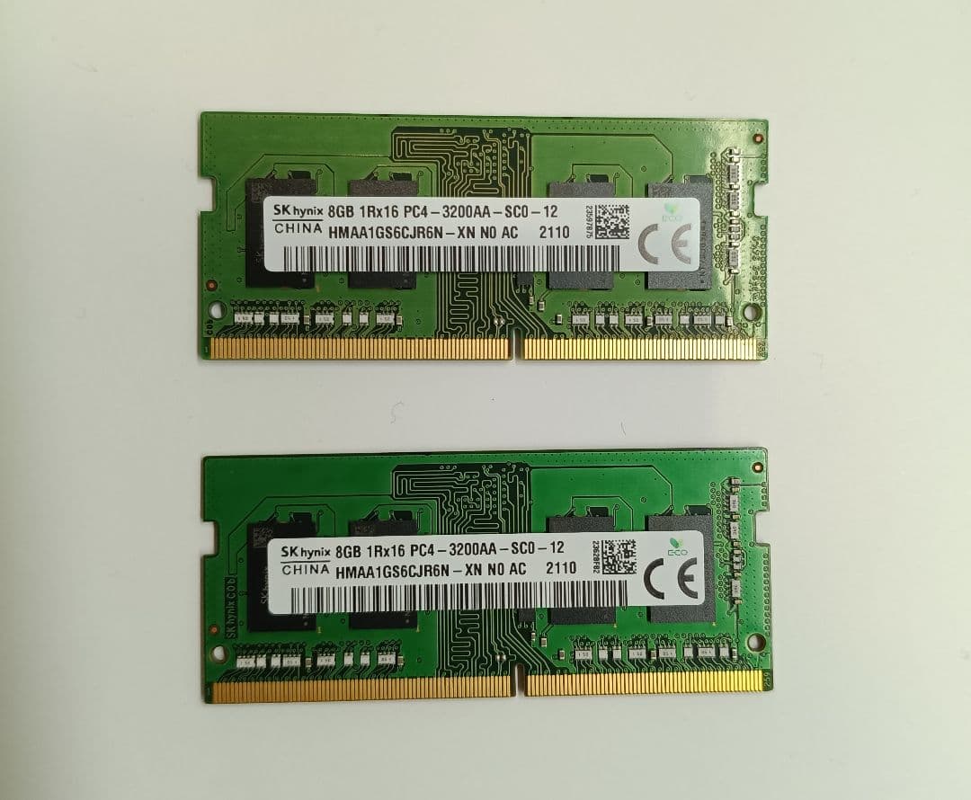 メモリ DDR4 3200MHz 8GB 2枚セット 計16GB SKhynix