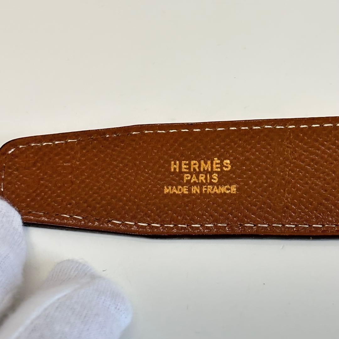 エルメス エトリエ ベルト ボックスカーフ V◯刻 80cm レザー
