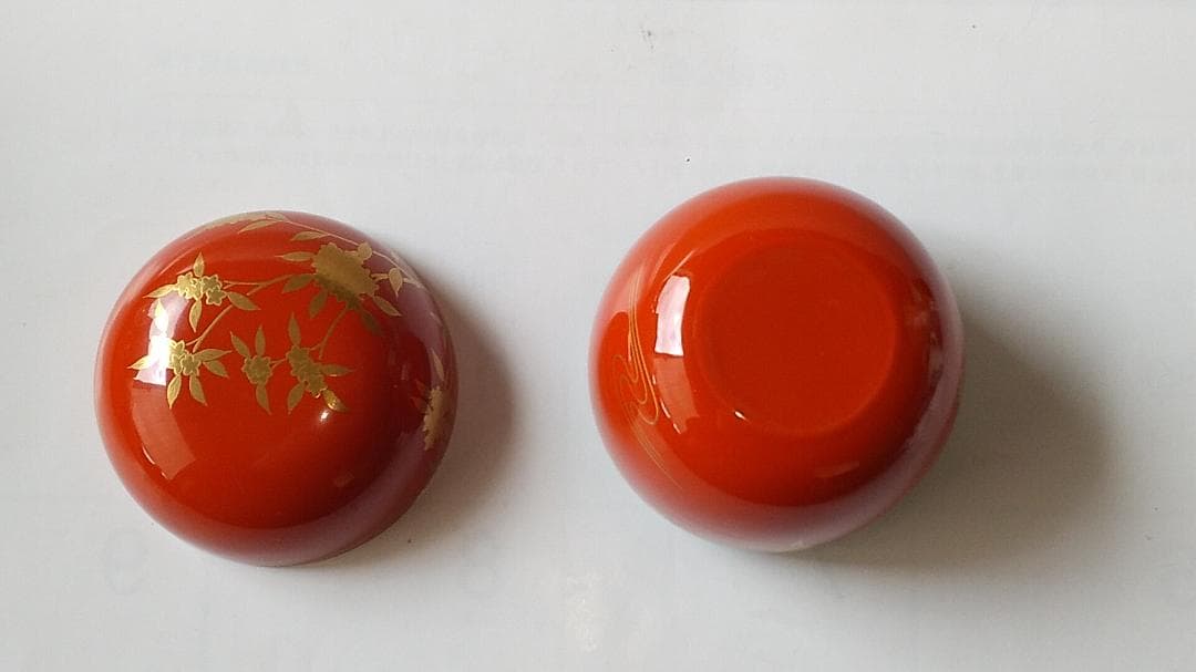 中村宗悦 作 井伊宗観好 枇杷に鵆蒔絵 洗朱丸棗 共箱 漆器 漆芸 茶道具 美品