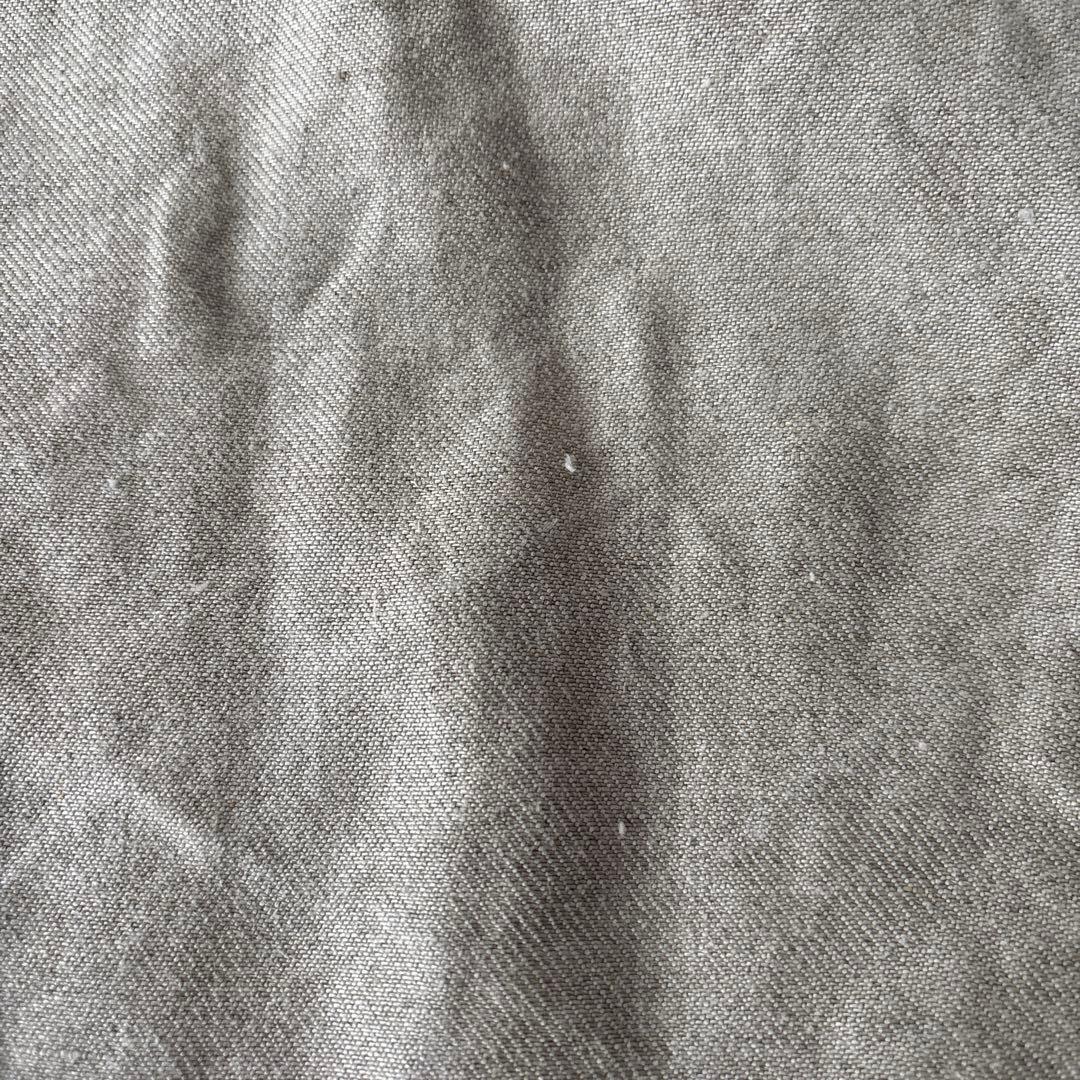 ハンズオブクリエイション 麻リネンデニム ノーカラージャケット Gジャン 麻色