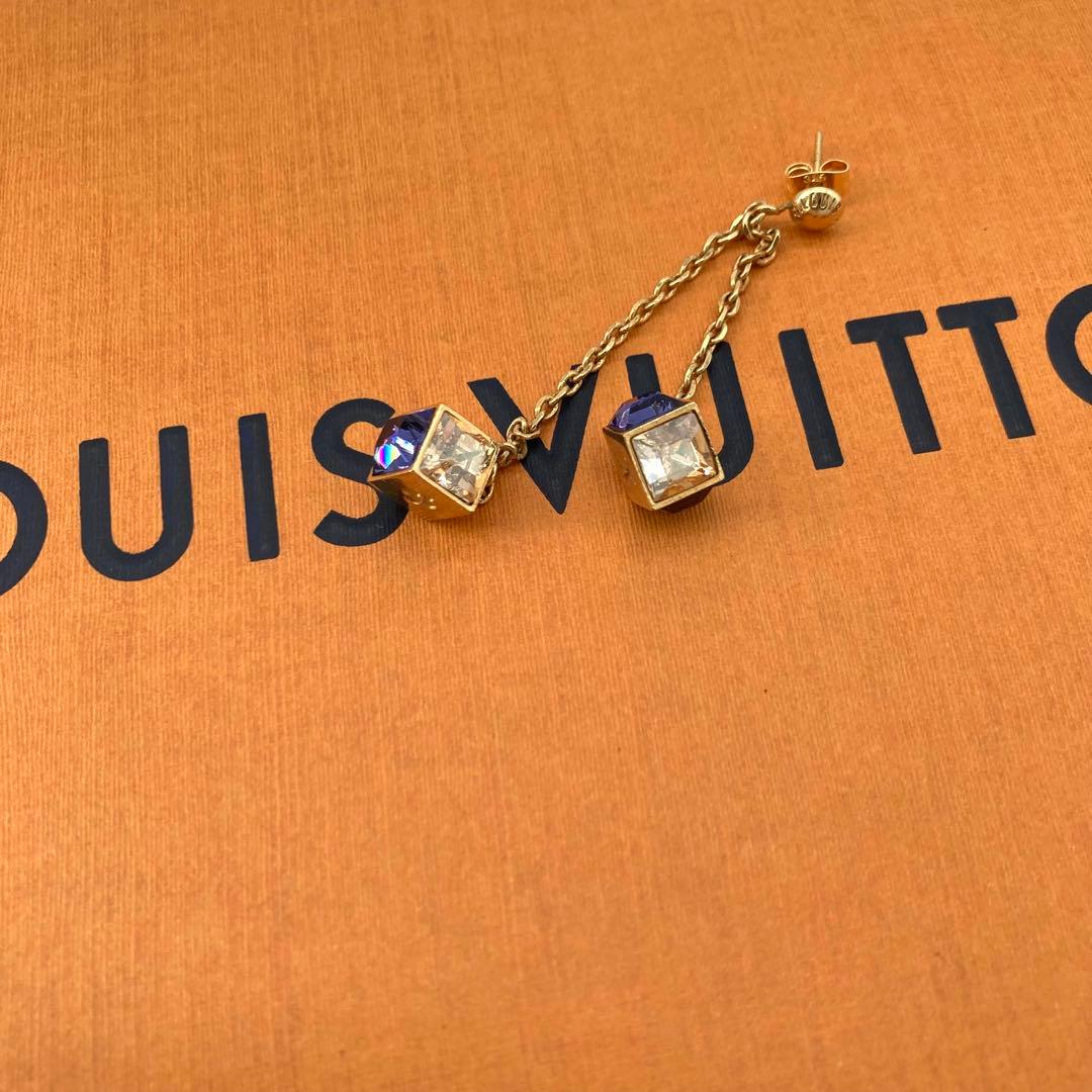 鑑定済 ルイヴィトン ピアス ブックルドレイユ パンダン ギャンブル 片耳のみ