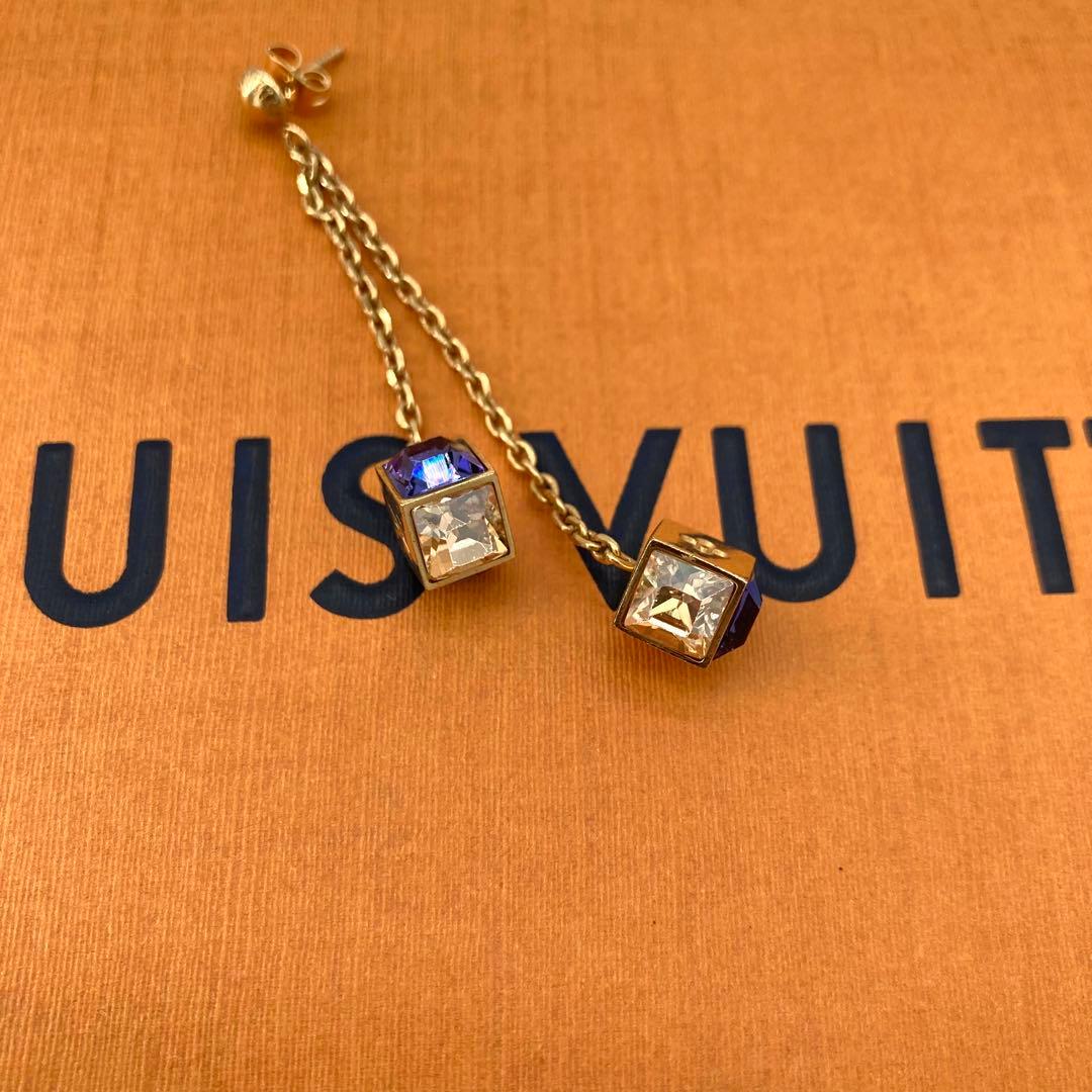 鑑定済 ルイヴィトン ピアス ブックルドレイユ パンダン ギャンブル 片耳のみ