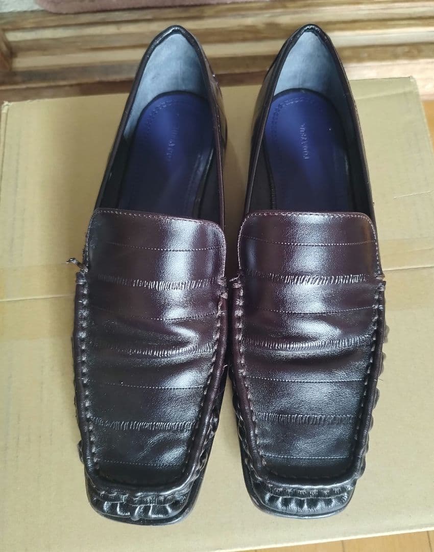 靴 todayful Squaretoe Gather Loafers 38