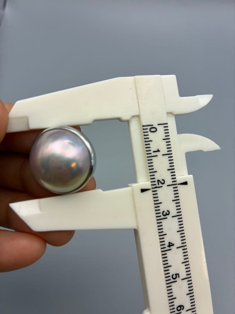 2cm タサキ　本真珠　マベパール　タイタックピン　美品