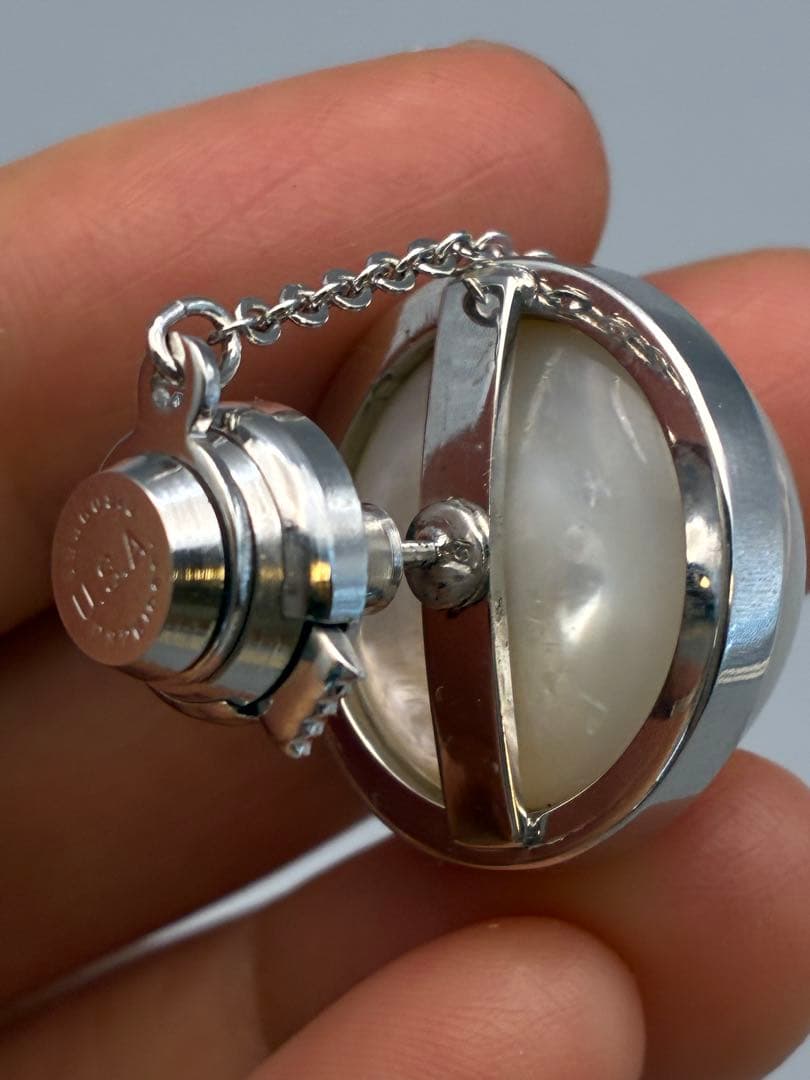 2cm タサキ　本真珠　マベパール　タイタックピン　美品