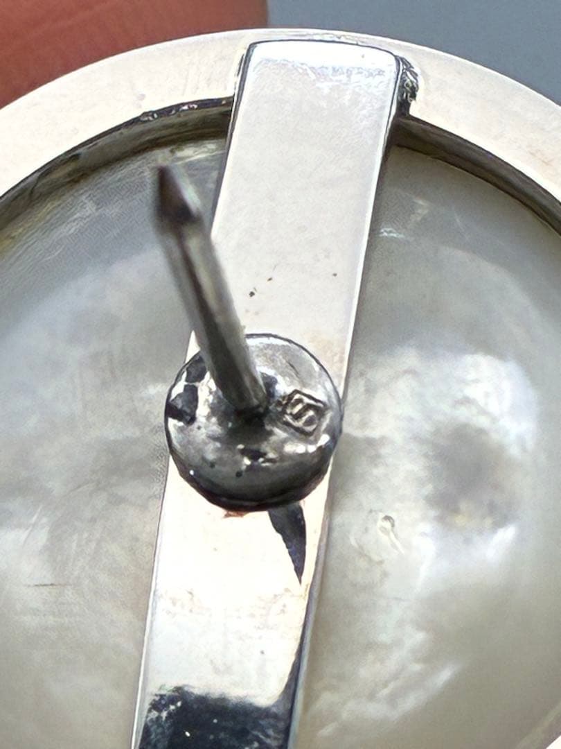 2cm タサキ　本真珠　マベパール　タイタックピン　美品