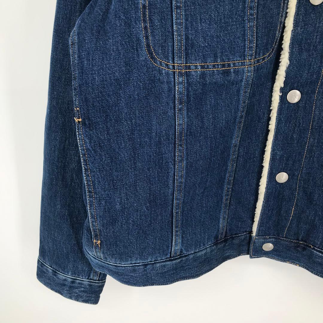 カルバンクライン　デニムジャケット　XL　ボア　シェルパ