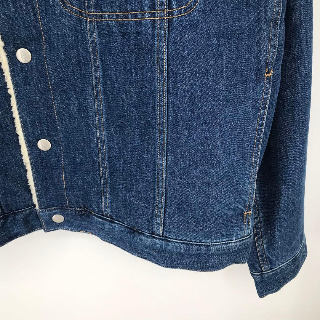 カルバンクライン　デニムジャケット　XL　ボア　シェルパ
