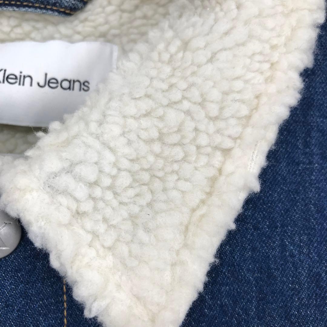 カルバンクライン　デニムジャケット　XL　ボア　シェルパ