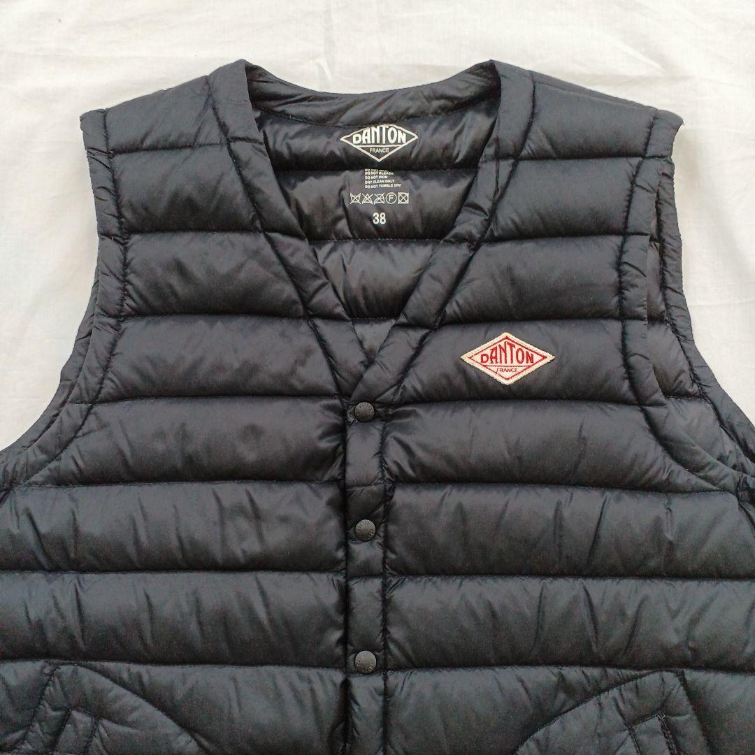 DANTON ダウンベスト ブラック 38