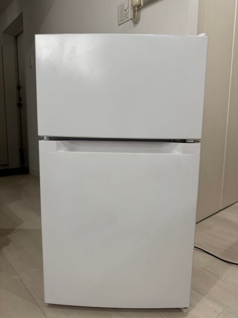 アイリスオーヤマPRC-B092D-W 稼働品ホワイト 2ドア冷蔵庫 程度良好