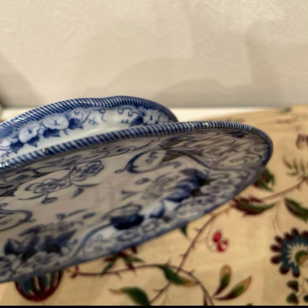 クレイユモントロー　フローラ　コンポティエ　フランスアンティーク　アンティーク