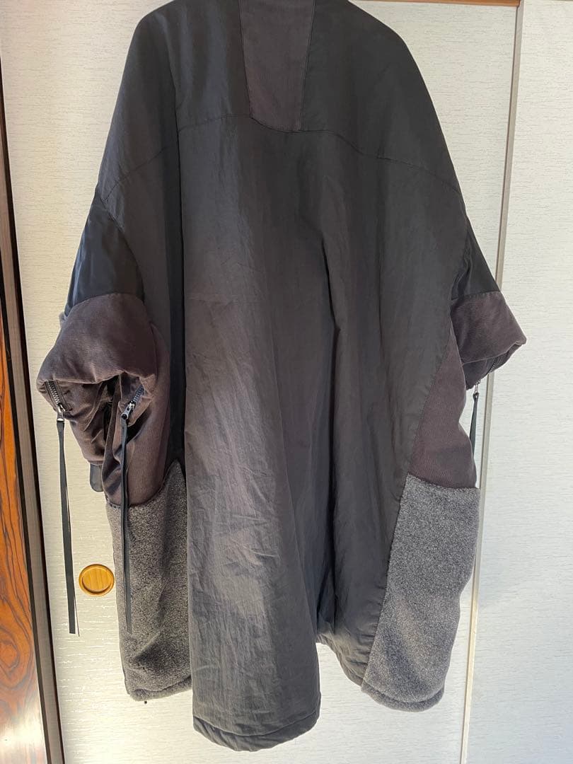 エシンタオーバーサイズ モッズコート ブラック/グレー