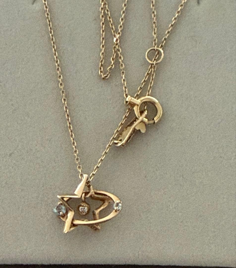 スタージュエリー ✨k10ダイヤモンド0.01ネックレス⭐︎保証書付き