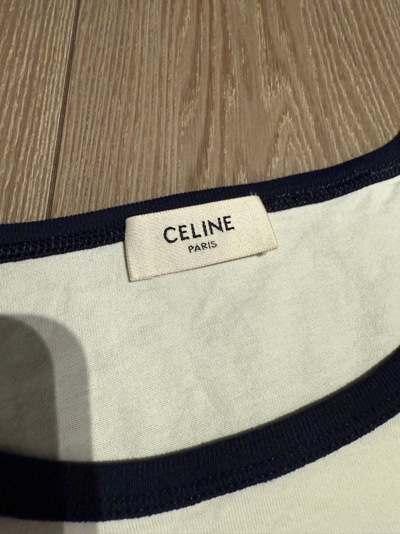 セリーヌ CELINE Tシャツ トリオンフロゴ Mサイズ　ホワイト