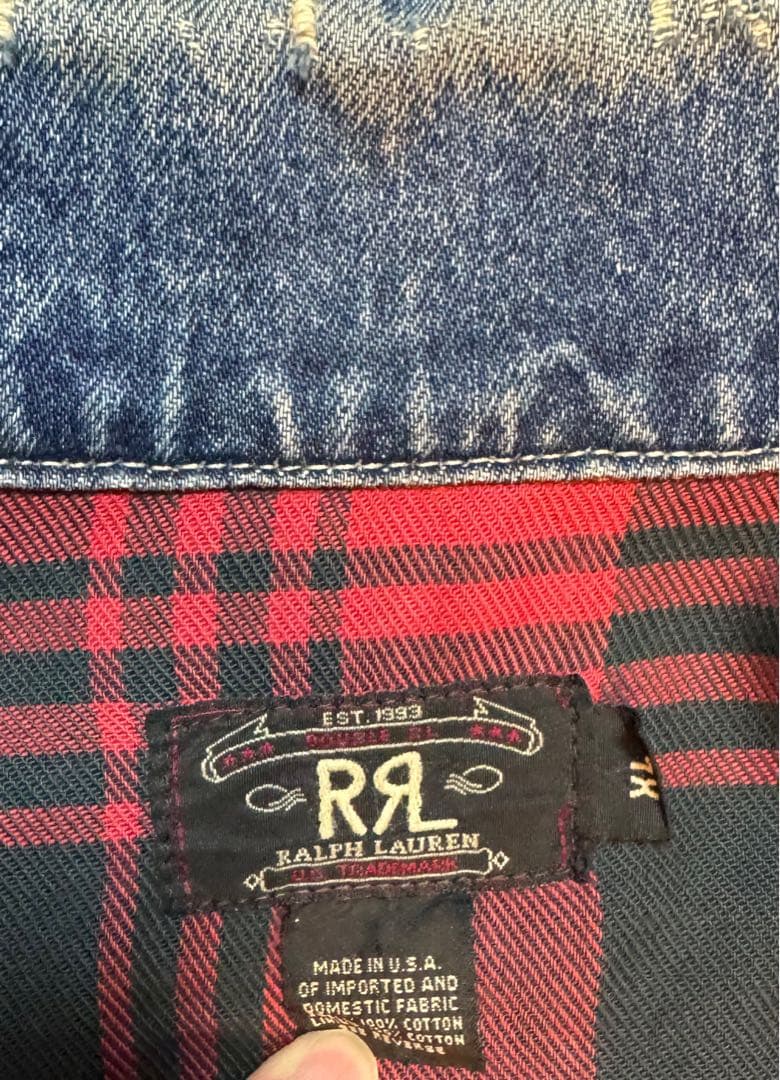 RRL 三つ星 デニムジャケット USA製　ダブルアールエル