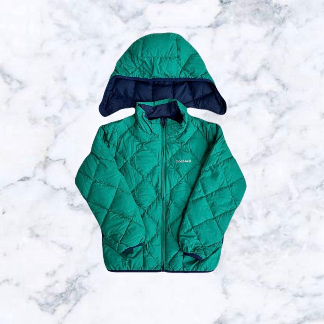 mont-bell リバーシブル ダウン ブルー/グリーン