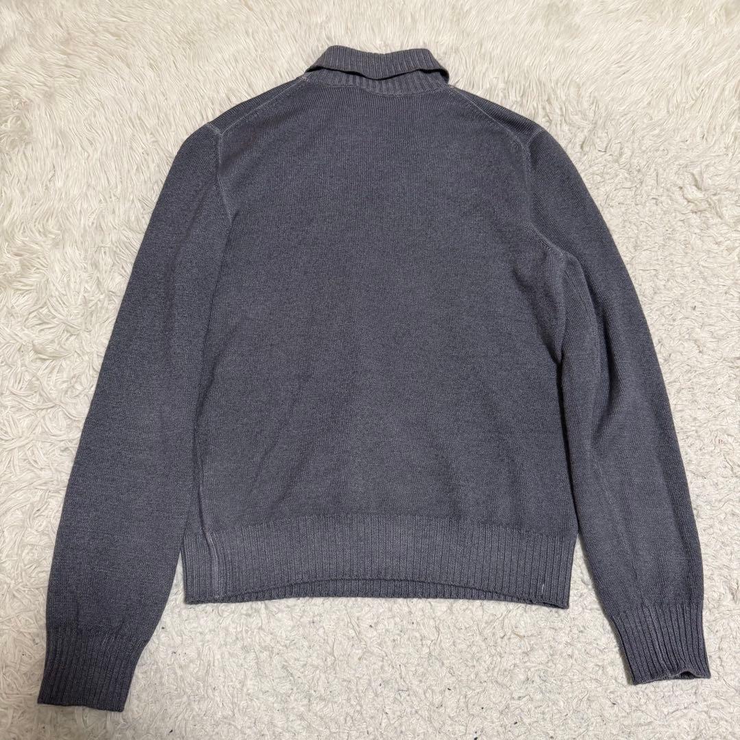 近年極美品Lサイズ相当　グランサッソ　タートルネックセーター　イタリア製　グレー
