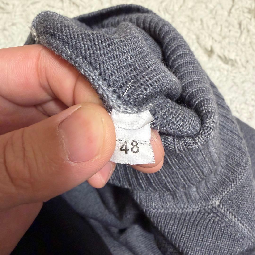 近年極美品Lサイズ相当　グランサッソ　タートルネックセーター　イタリア製　グレー