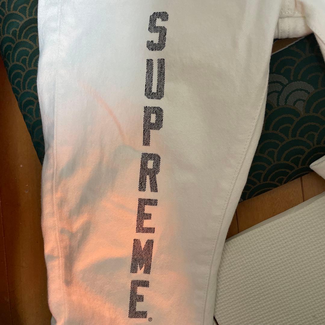 Supreme ホワイト デニムパンツ W30 L32