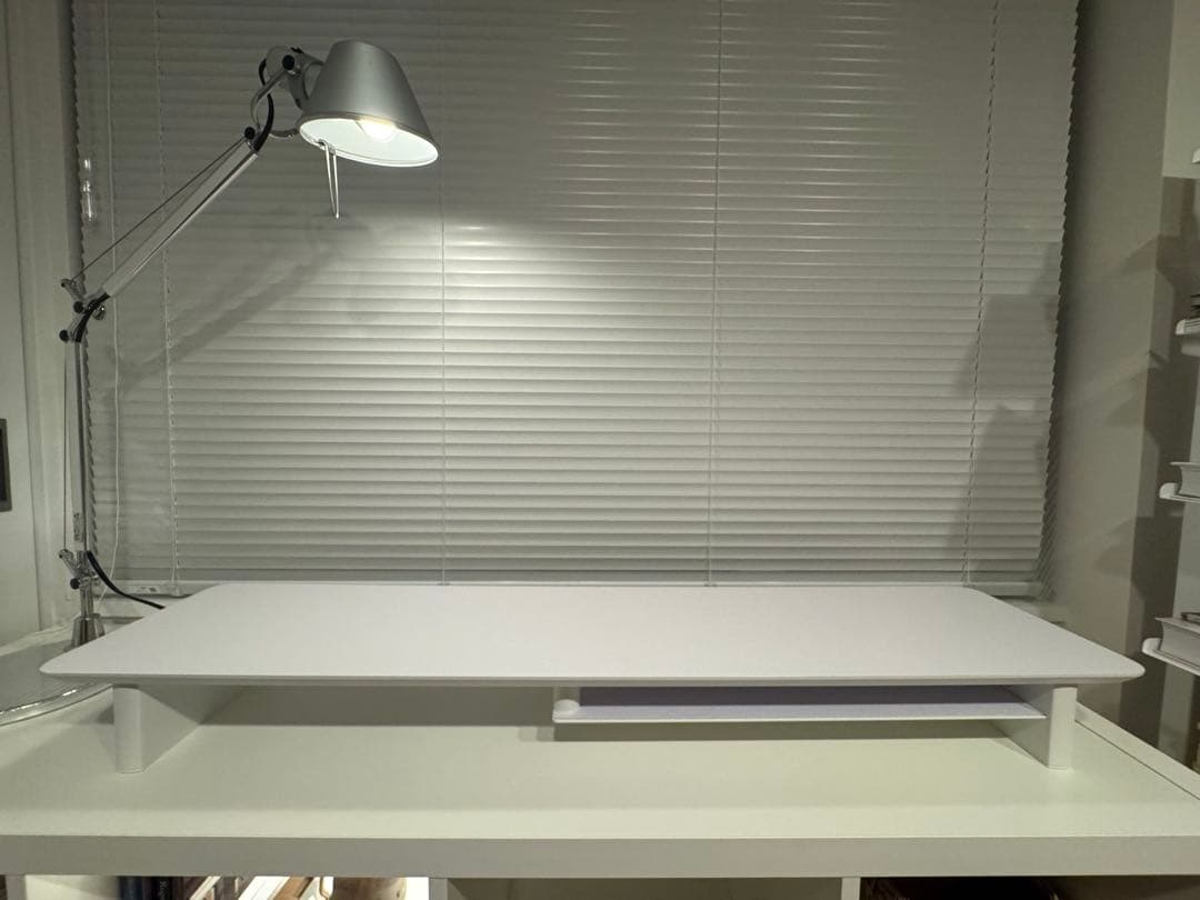 amesoba モニタースタンド デスク MASSIRO (オールホワイト)